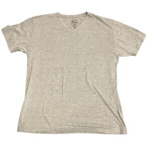 Fresh Clean Threads Men’s XL Heather Grey V-Neck Tee Soft Cotton-Blend Basic